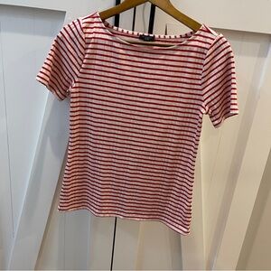 Ann Taylor Striped Red and White Women's Top MP